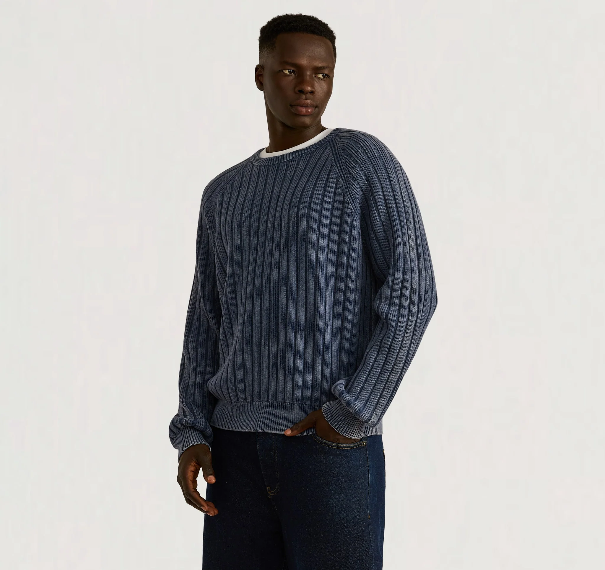 Soft Knit Rib Raglan Sweater - Image 3