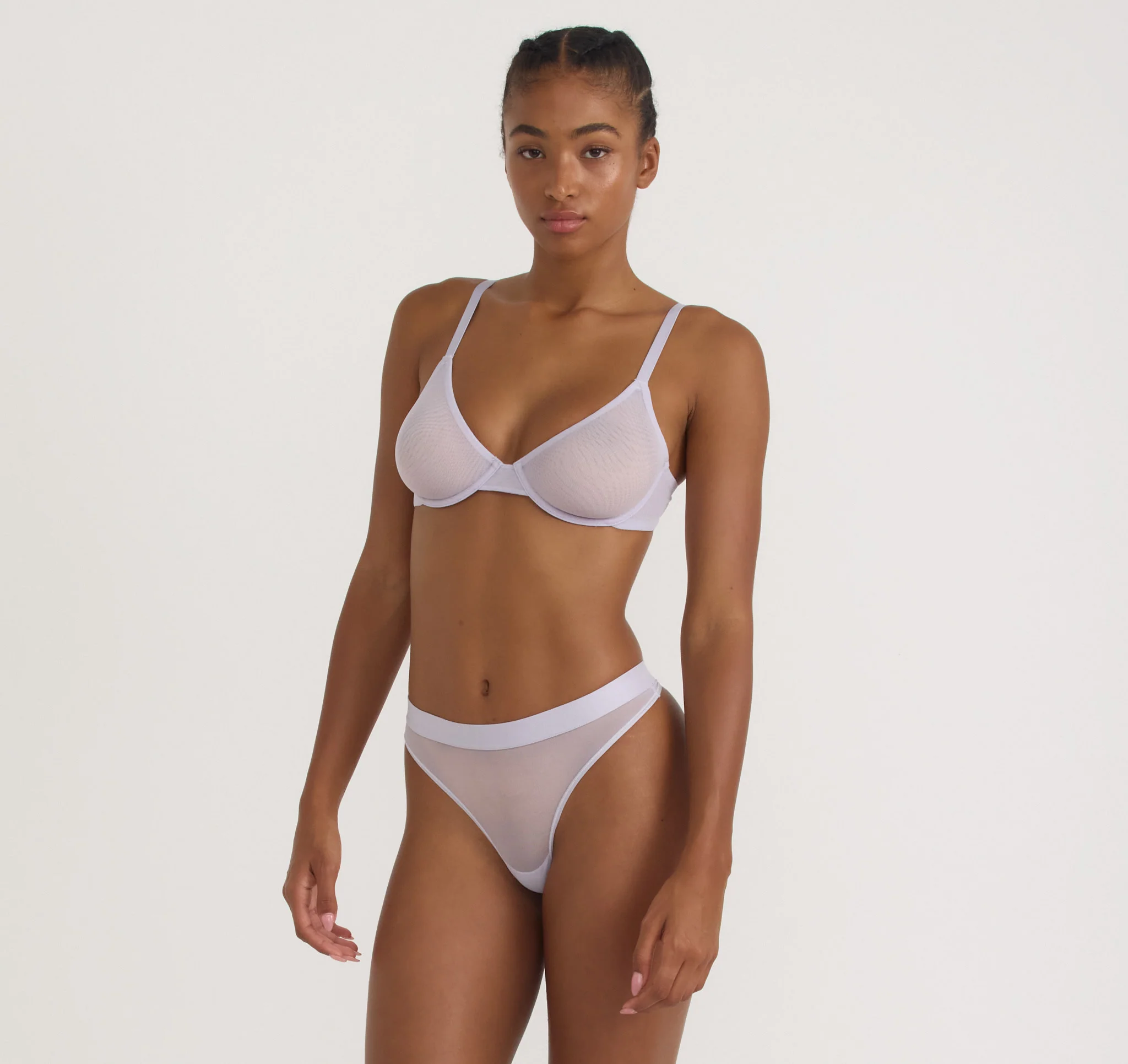 Mesh Unlined Demi Bra - Image 2