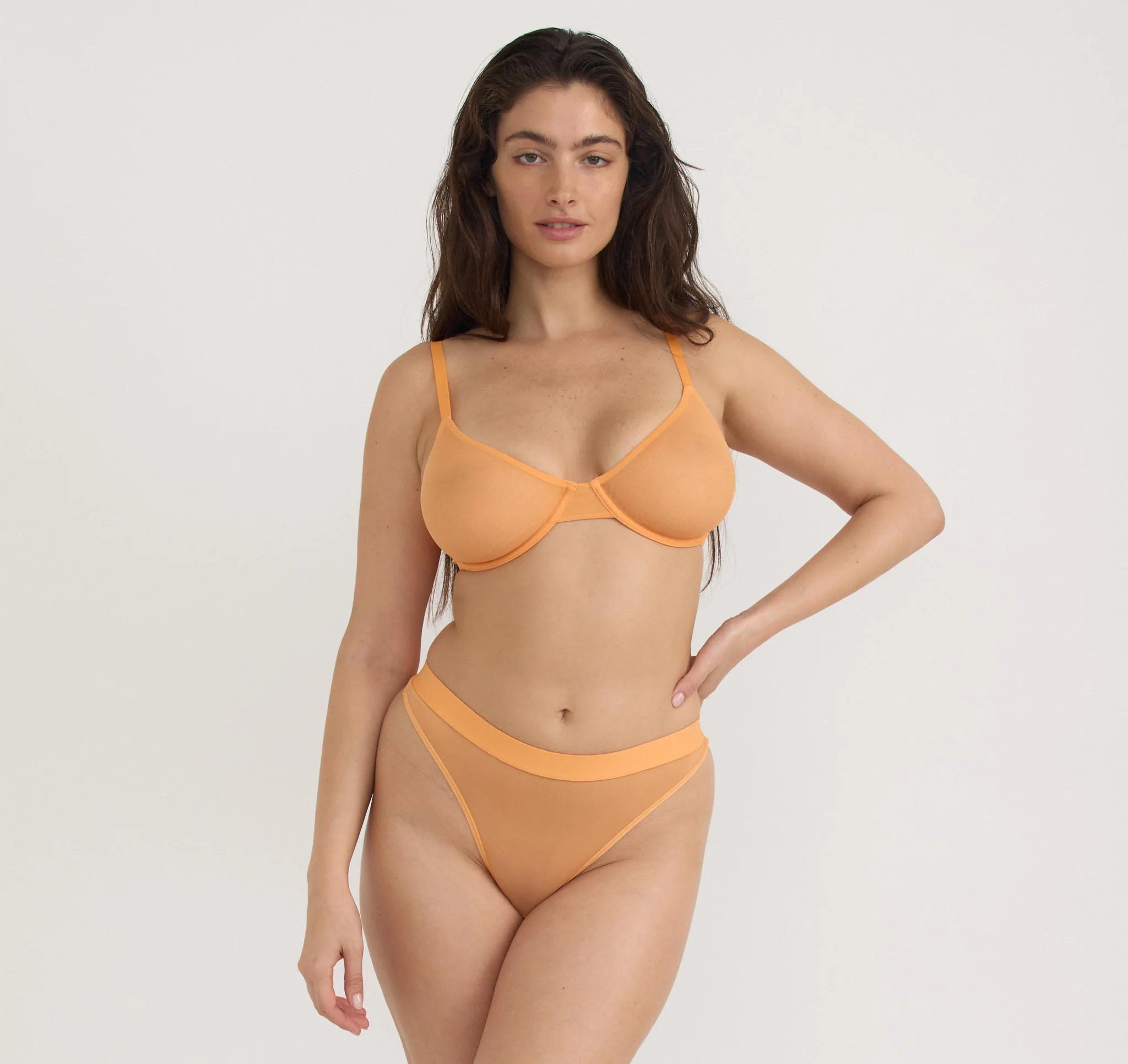 Mesh Unlined Demi Bra - Image 2