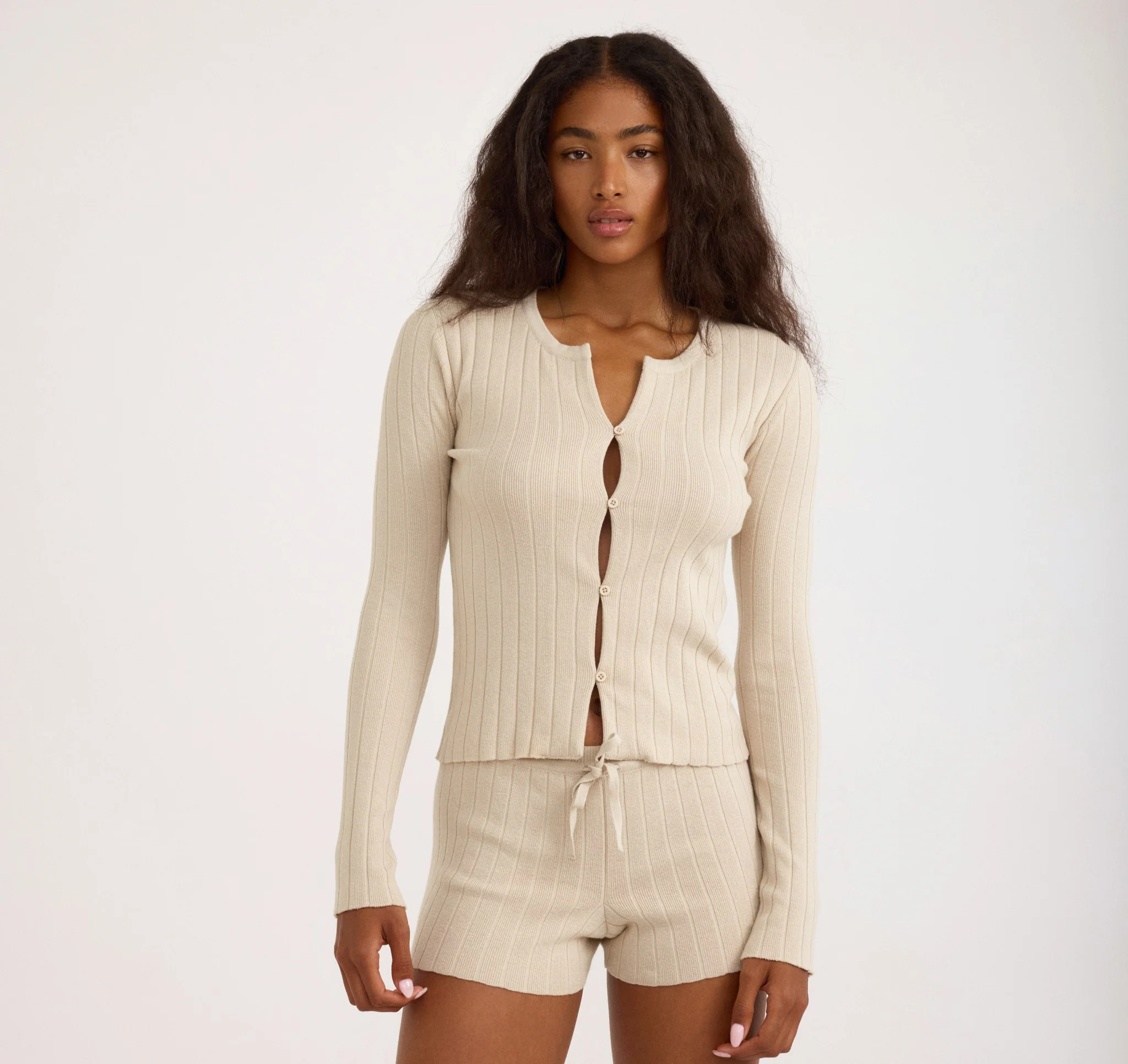 Soft Knit Rib Cardigan - Image 2