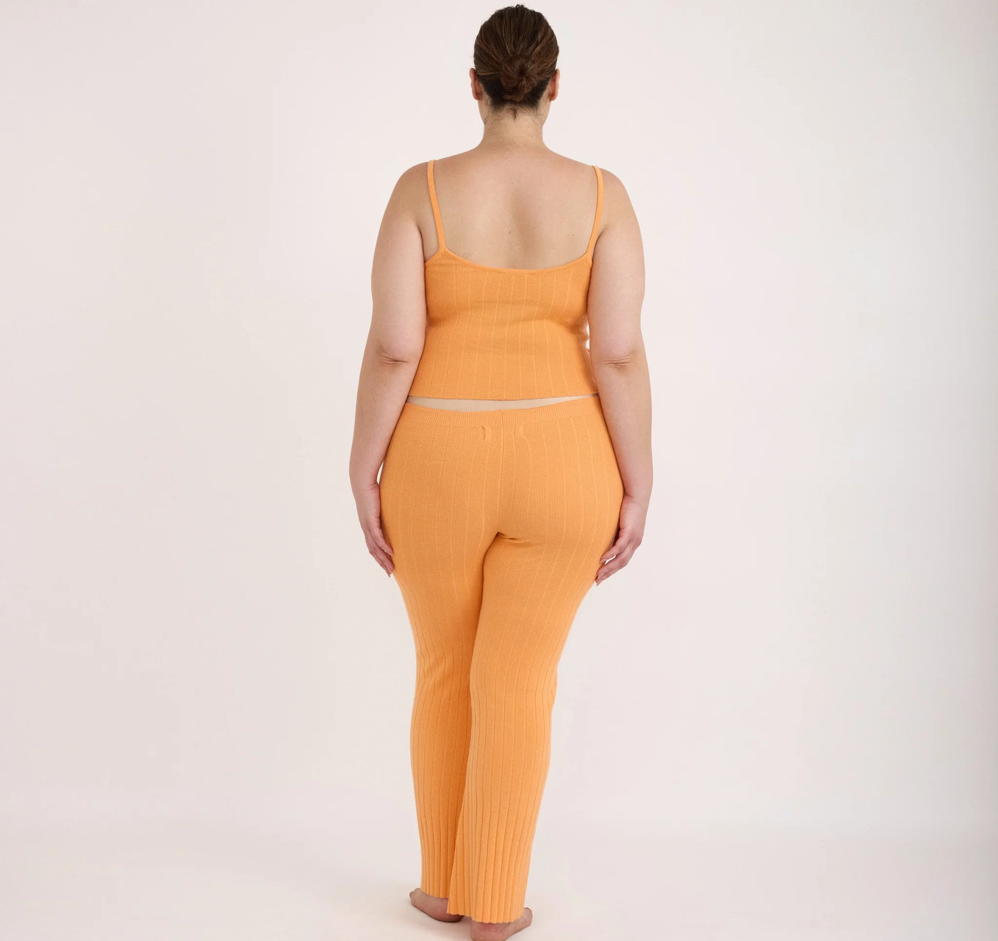 Soft Knit Rib Flare Pants - Image 3