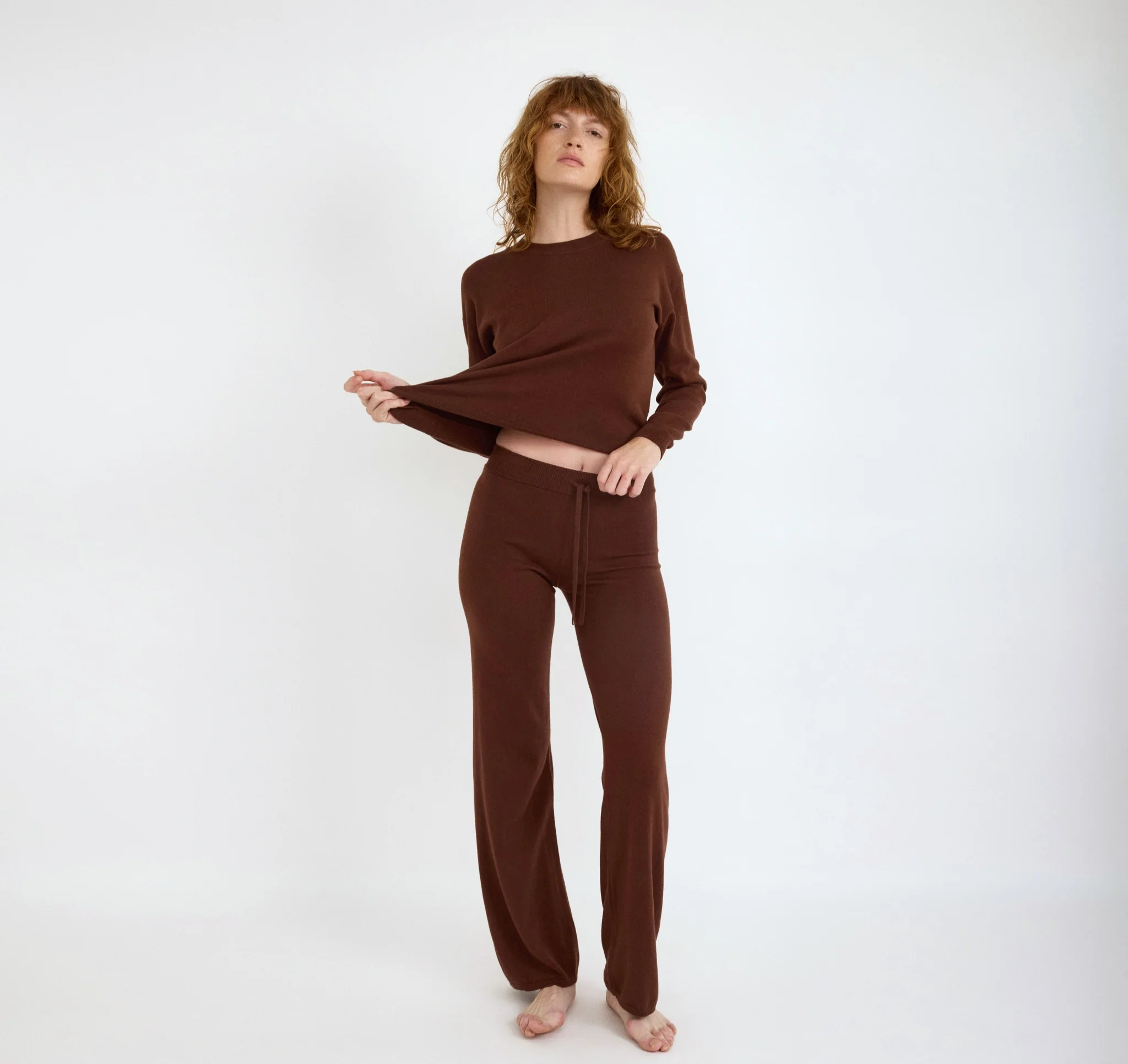 Soft Knit Straight Leg Pants - Image 3