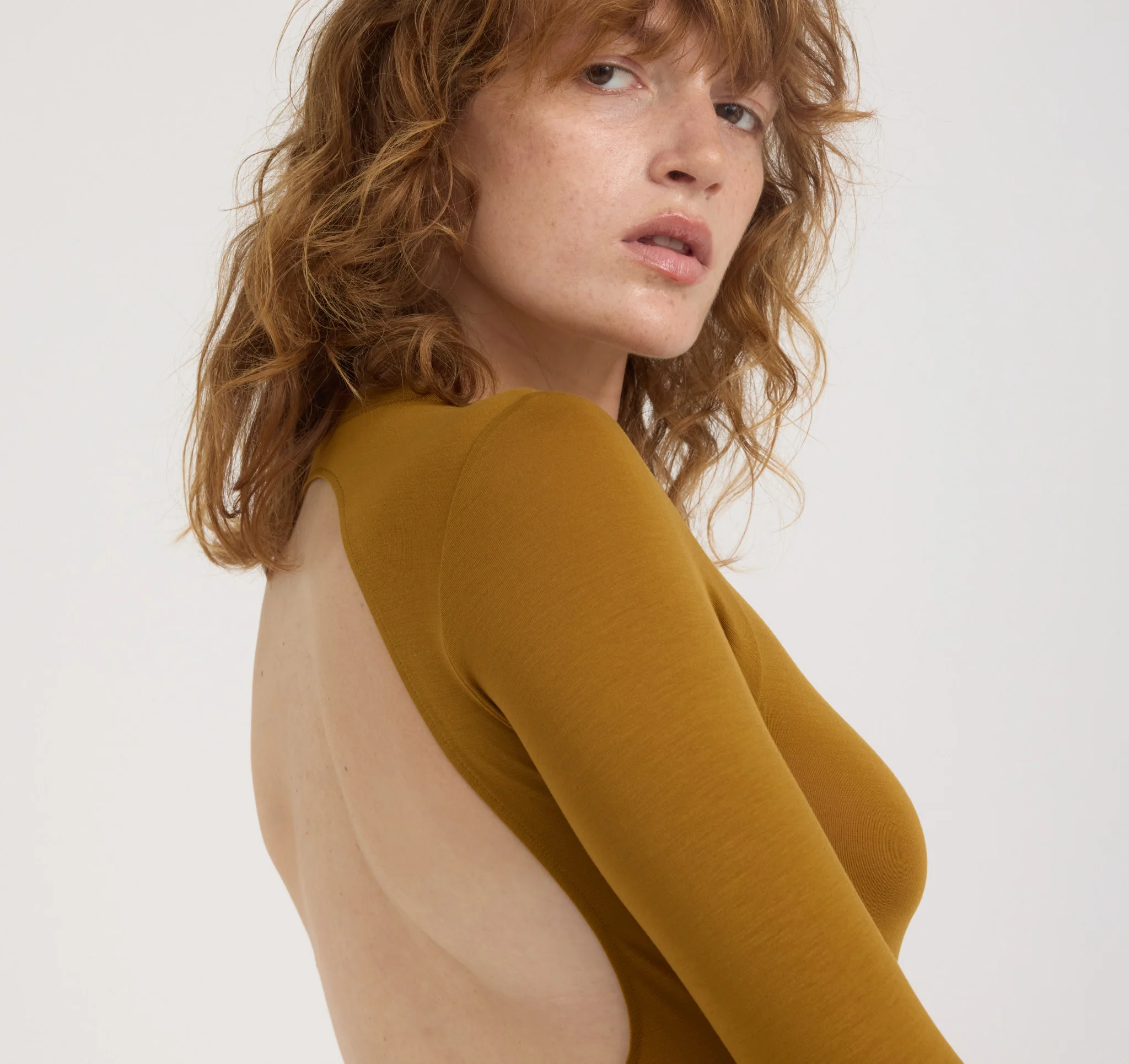 Soft Touch Veil Open Back Bodysuit - Image 4