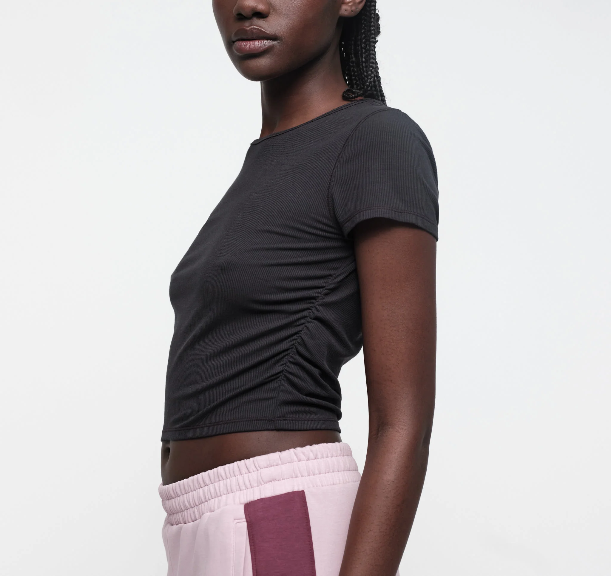 Active Rib Ruched Tee - Image 2