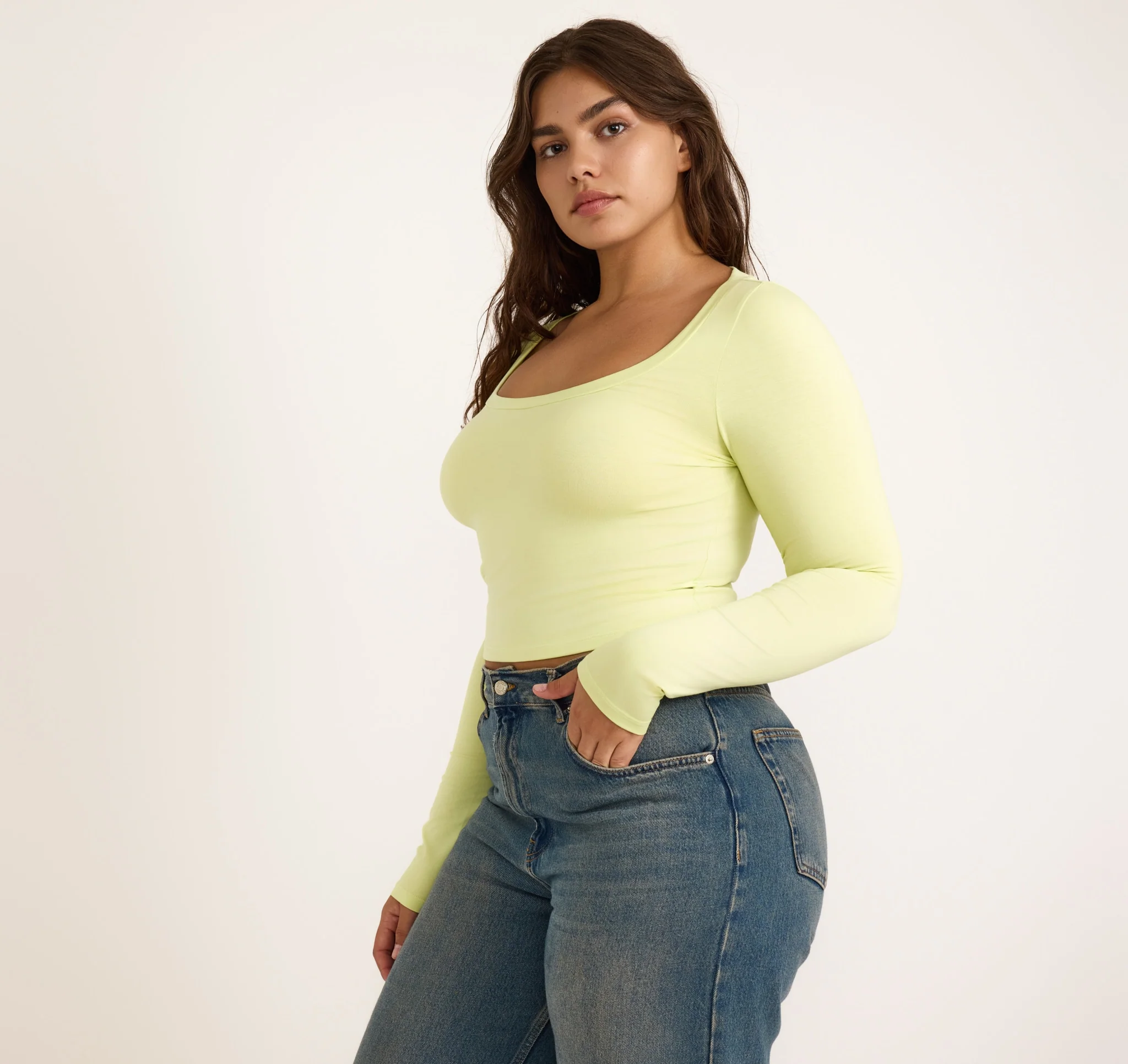 Everyday Scoop Neck Long Sleeve Tee - Image 2