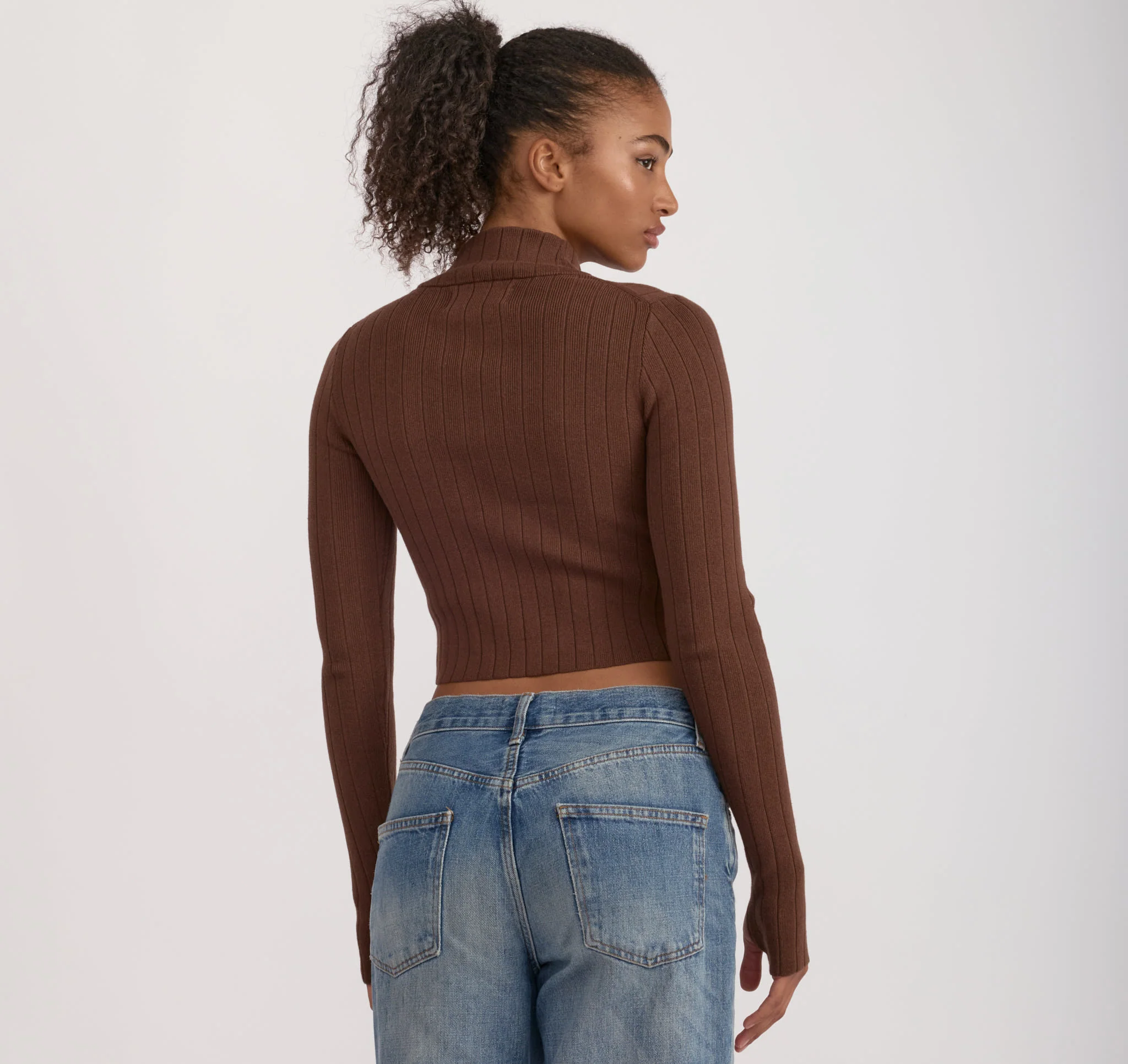 Soft Knit Rib Track Jacket - Image 3